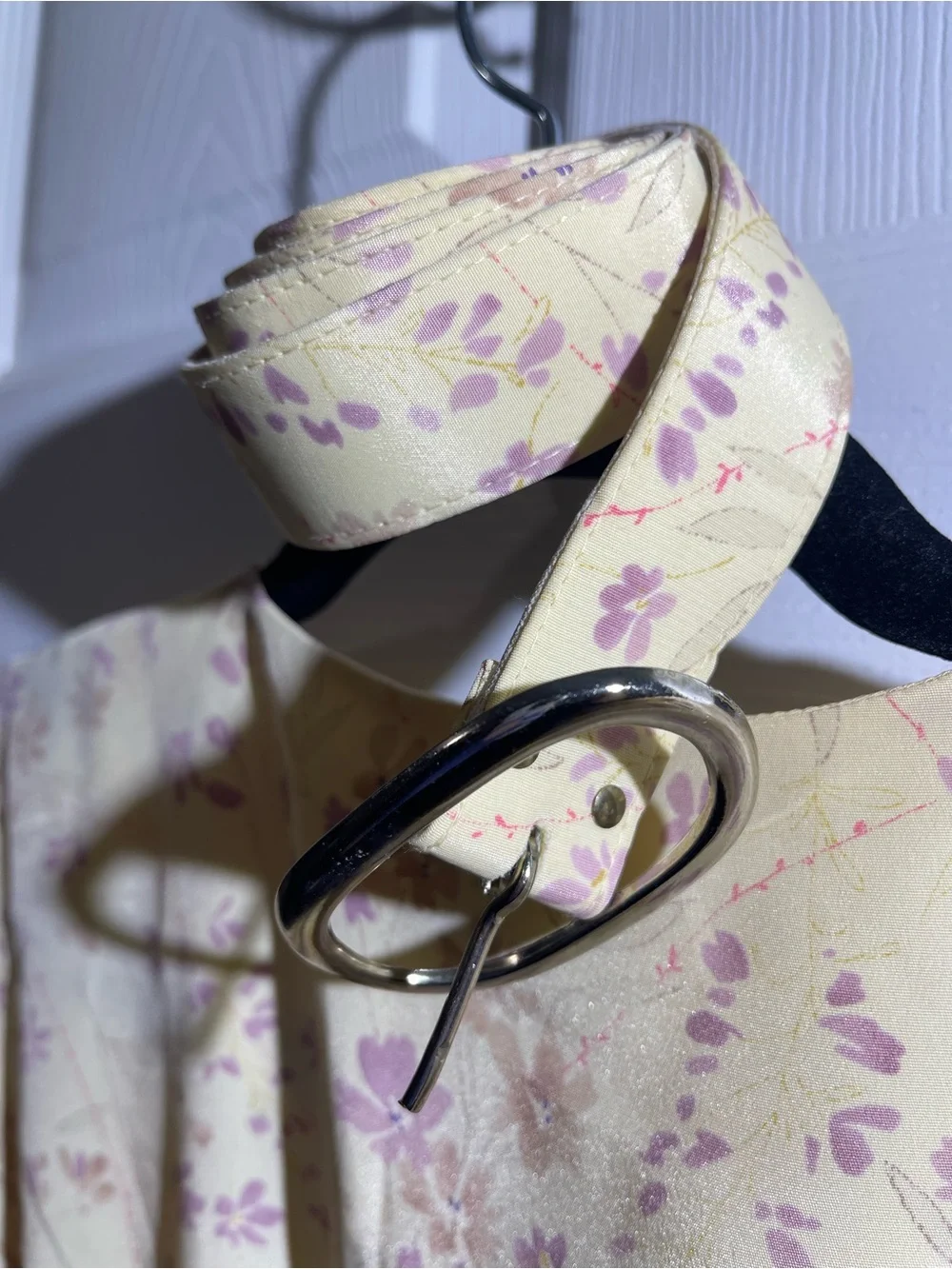 Leslie Fay Vintage Cottagecore Floral Pleated Dress with Matching belt EVC Sz 12 - Picture 7 of 7